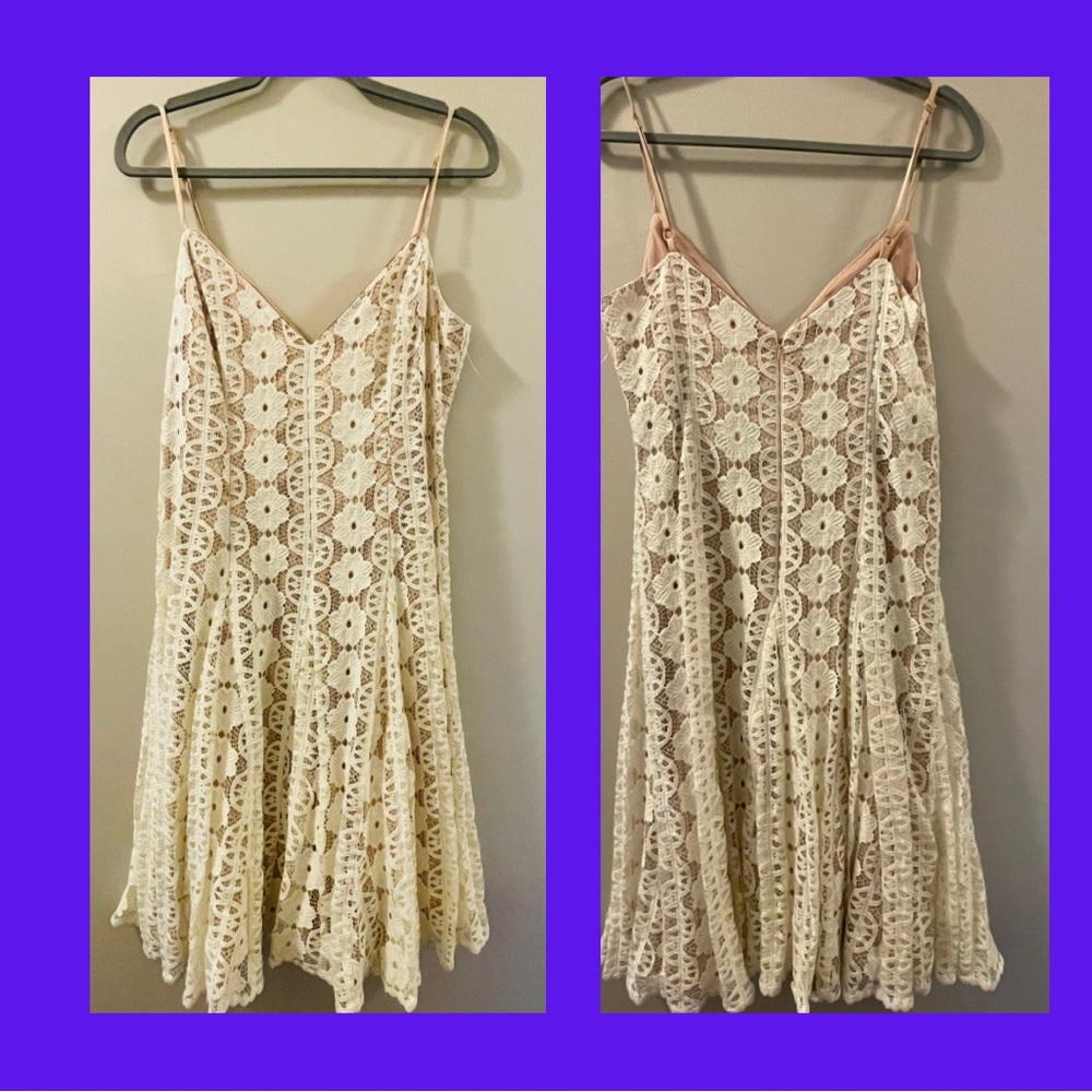 Eliza J white lace dress